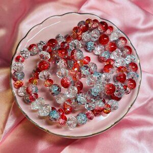 Heartbreak Prince Crystal Crackle and Faceted Beaded Bracelet
